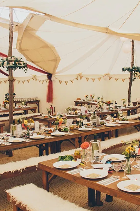 Edward Simpson checking over a wedding breakfast set up. Devil is in the detail.