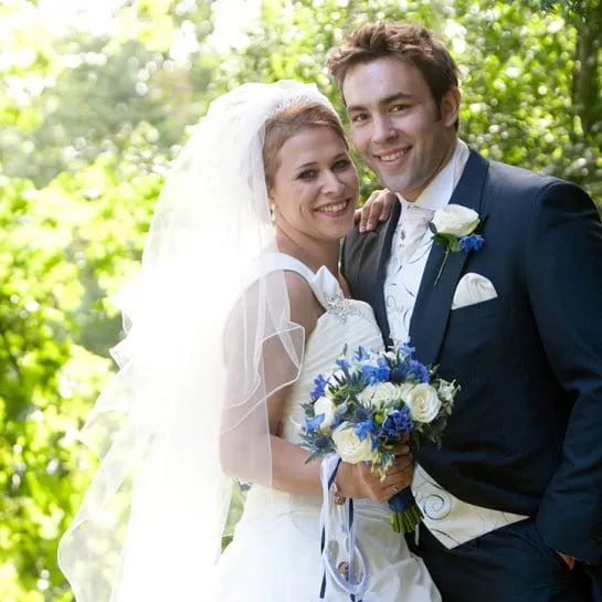 Wonderful natural light in this woodland scene at a wedding at Burton Court.
