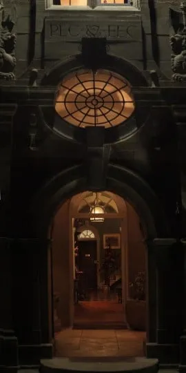 Outside lights on the front steps