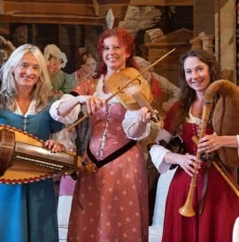 Medieval music being played in the medieval Great Hall. A timeless appeal.