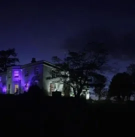 Extreme panoramic image of our venue, September can be a great month to capture amazing wedding photographs at twilight