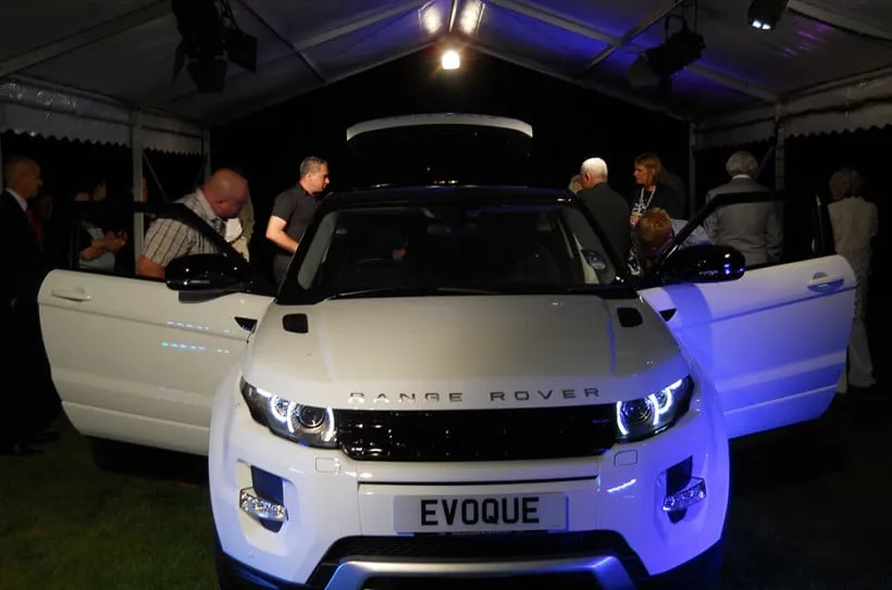 Range Rover Evoque car launch at Burton Court in Herefordshire