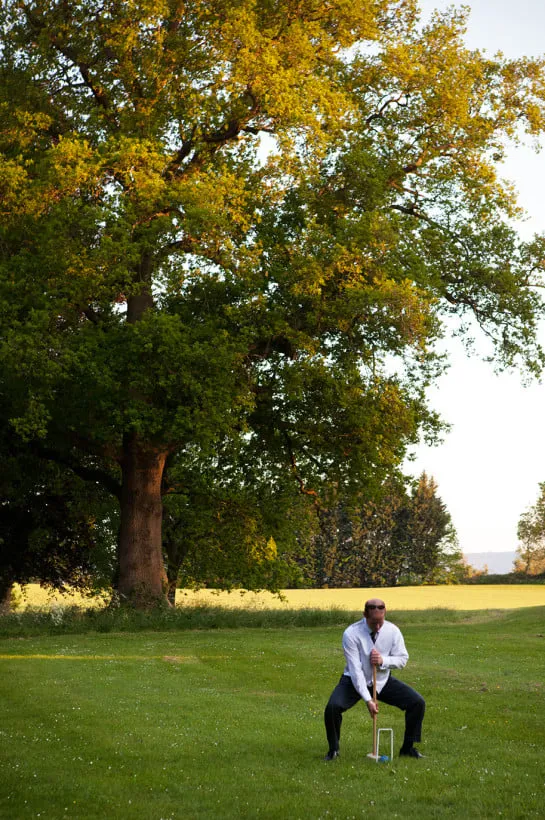 A bit of croquet in the parkland is a popular game to play at a wedding.