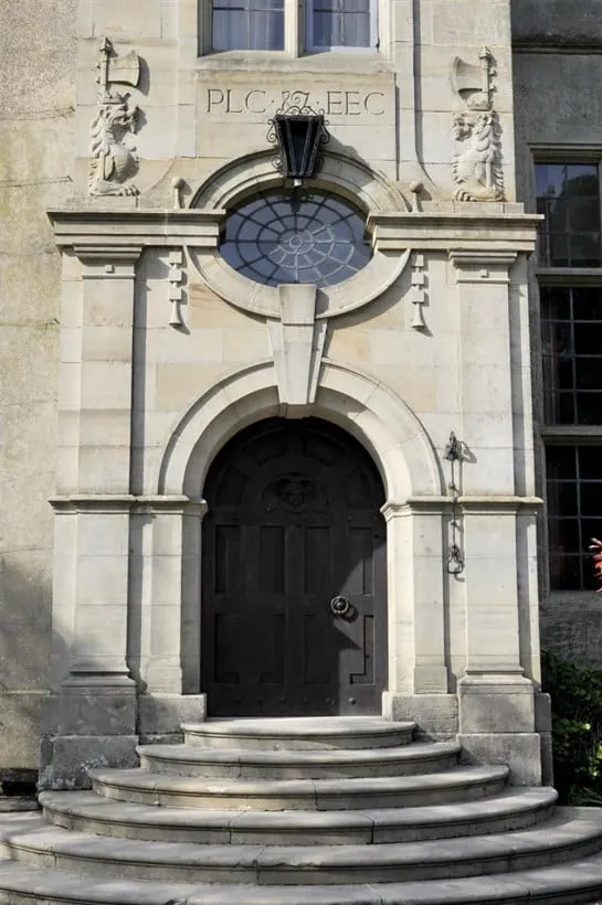 The front entrance of Burton Court. The Simpson family who own this historic manor house conduct the tours around their home adding a real personal touch to your experience